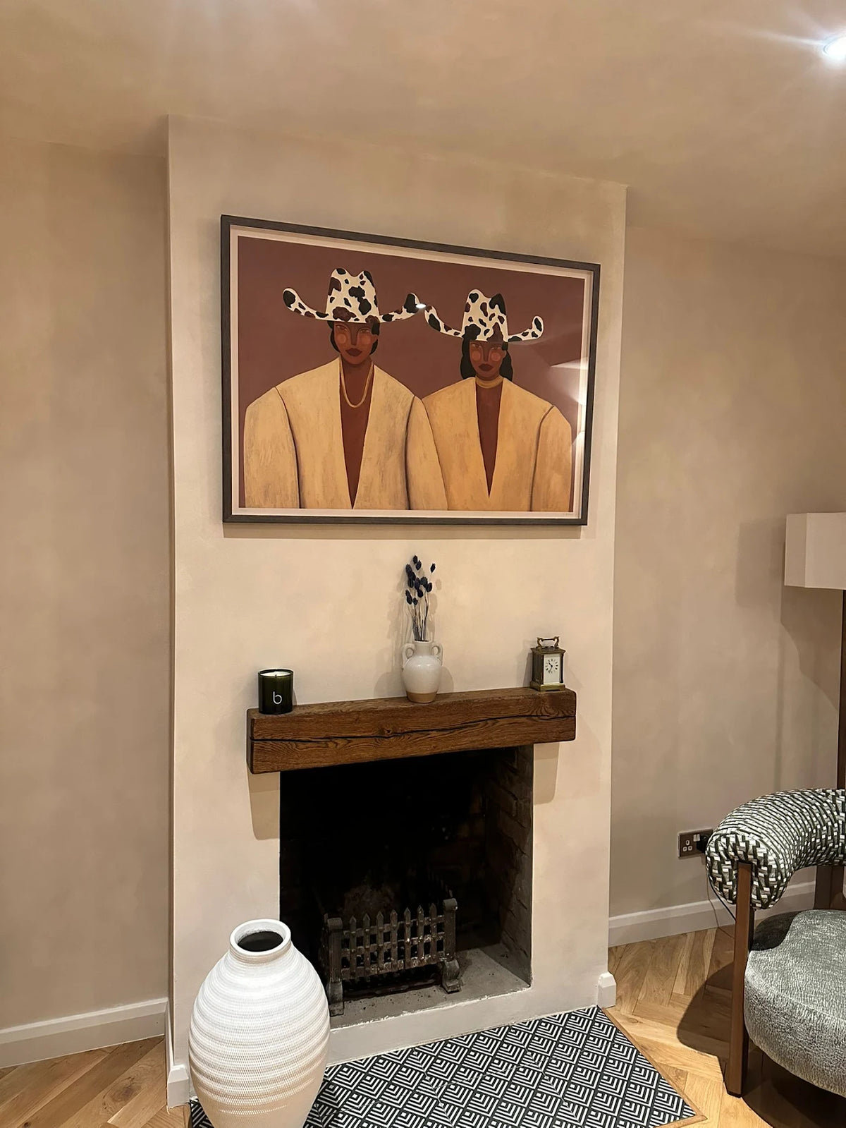 Framed portrait photographs displayed at Bermondsey Gallery