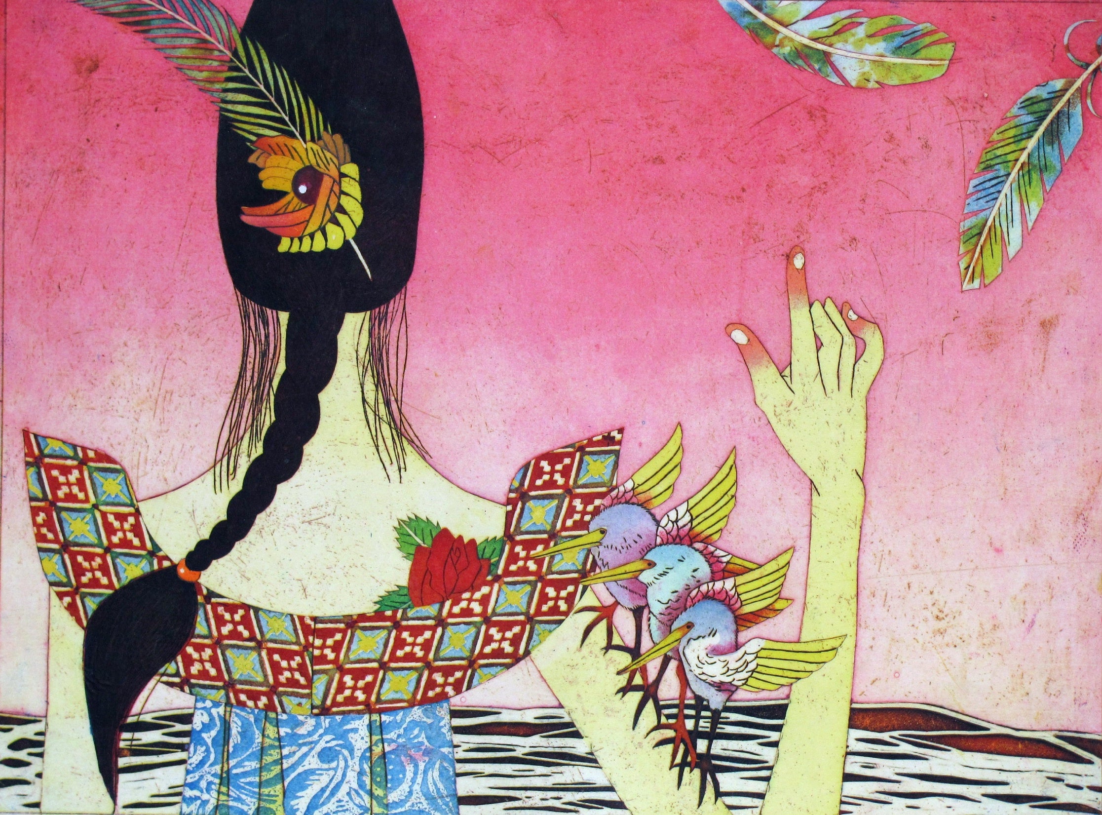 Easily Birds Catch Feather